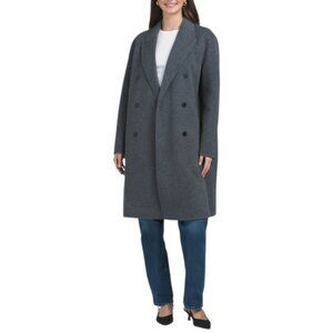 THEORY Wool Blend Double Breasted Coat